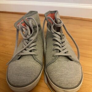 Gray high top Vans